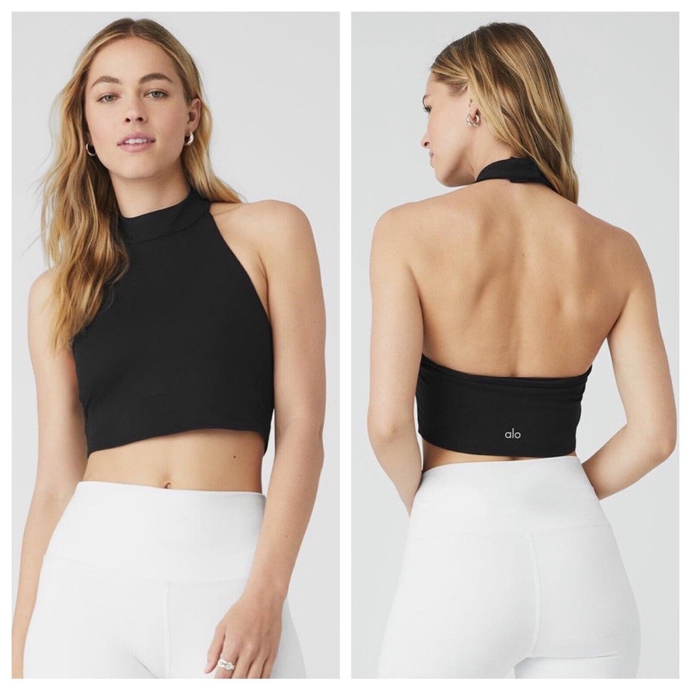 Alo Yoga Airbrush Millenial Bra Tank Black